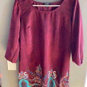Long sleeve Silk Dress